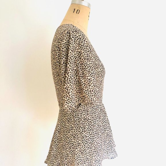 Bobeau Flutter Sleeve Wrap Blouse - Picture 3 of 3